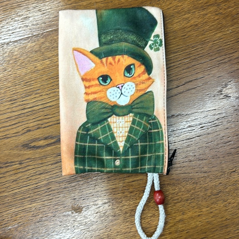Saint Kitty’s Day, handmade wristlet,great for gifts and stocking stuffers! NWOT